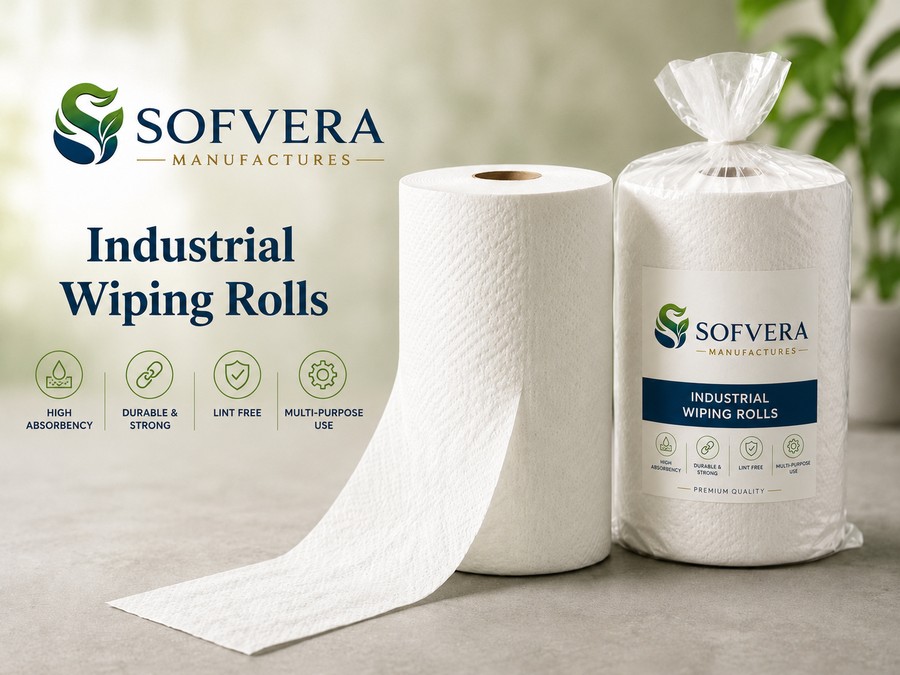 Industrial wiping roll